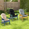 thumbnail image 2 of Costway Chaise Adirondack Hanches Chaise Adirondack avec Porte-Gobelet et Coussin Vert, 2 of 8