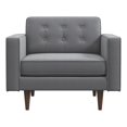 thumbnail image 1 of Harriet Fauteuil d'Appoint en Velours Style Mobilier Moderne Mi-Siècle Gris, 1 of 5