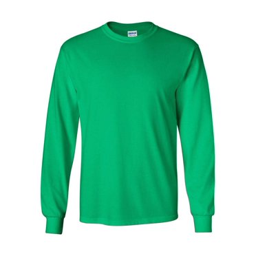 Gildan Adult L/S T-Shirt in Irish Green - Small