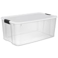 thumbnail image 1 of Sterilite 116 Quart Ultra Latching Clear Plastic Storage Tote Container, 16 Pack, 1 of 11