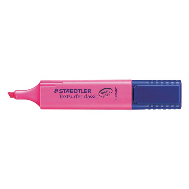 STAEDTLER Textsurfer Classic Highlighter, Chisel Point, Pink, 1 Count