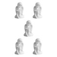 thumbnail image 1 of Maytalsory Resin White Angel Statue Elegant Desktop Decor Collection Window Props for Christmas sitting 5Set, 1 of 6