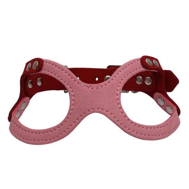 Harnais pour Chien en Daim Souple Harnais pour Chiots Sangle Poitrine Réglable