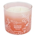 thumbnail image 3 of Mainstays 3-Wick Textured Wrapped Cranberry Mandarin Scented Candle, 14 oz, 3 of 5