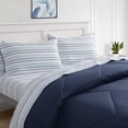 thumbnail image 3 of Bco Home 5 Piece Cooling Bedding Set Navy Full, 3 of 8