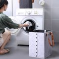 thumbnail image 4 of EGNMCR Laundry Baskets Laundry Bag Foldable Laundry Hamper Folding Storage Basket Portable Laundry Basket Sundries Toy Storage Basket Clothes Laundry Basket, 4 of 7