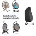 thumbnail image 3 of Outdoor Furniture Cover - Garden Rattan Wicker Waterproof Hanging Chair Furniture Cover - Egg Protective Cover Chair - 210D Oxford Polyester PVC Cover - Black, 3 of 5