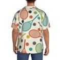 thumbnail image 3 of Disketp Racket and Tennis Ball Print Men's Hawaiian Shirts Button Down Holiday Beach Shirts-Medium, 3 of 5
