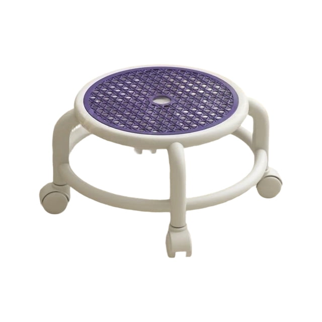 Purple Breathable Rolling Stool With 360 Degree Wheels 26 X 26 X 19 Inches Mesh Design Swivel Seat For Home Office Compact Mobile Stool Lightweight Portable Seat Space Saving Ergonomic Des