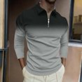 thumbnail image 2 of Pisexur Chandails en Molleton pour Hommes à Manches Longues, Sweat à Col Rabattu, Mode Décontractée, Patchwork de Couleurs Surdimensionné, Pull-Over, Fermeture Éclair Quart, Chemises de Gym Athlétiques, Chandail en Molleton Grande Taille M-6TG, 2 of 5