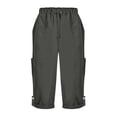 thumbnail image 5 of Yanlir Pantalon de Travail Mode pour Femme à Multiples Poches, Léger, Randonnée, Jogging, Plein Air, Pantalon de Rue pour Voyage, Sports et Actif (Gris Foncé, 2TG), 5 of 5