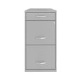 thumbnail image 3 of Space Solutions 18 inch Deep 3 Drawer Metal Organizer File Cabinet with Pencil Drawer, Arctic Silver, 3 of 4