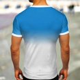 thumbnail image 3 of BOBOGOJP T-Shirt à Manches Courtes pour Homme Adulte, Coton Léger, Col Ras du Cou, T-Shirt à Manches Courtes (Bleu Pâle, 3TG), 3 of 5