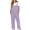 Violet, variante sur hoksml Salopette à Bavette pour Femme Décontractée Ample en Coton et Lin Combinaison Ample avec Poches Combinaison une Pièce Combinaison Mode Pantalon de Voyage Vacances Vêtements 2025 en Liquidation