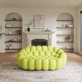 thumbnail image 1 of The Magic Home Canapé Deux Places Incurvé de 80 Pouces, Vert Lime, 1 of 9