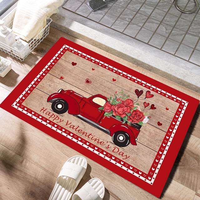 EGNMCR Outdoor Rug Bathroom Rugs Rugs for Living Room Valentine's Day Carpet Living Room Bedroom Doormat Holiday Floor Mat Gift Mat Foyer carpet