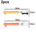 thumbnail image 2 of Toddler Utensils Kids Spoon and Fork Set，Cute Giraffe Child Flatware, 2 of 5