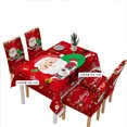 thumbnail image 4 of Maoww Christmas Themed Table Cloth Dining Table Cover Holiday Home Party Printed Tablecloth, Red, Santa Claus, 4 of 5