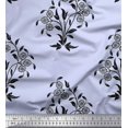 thumbnail image 1 of Soimoi Rayon Crepe Fabric Leaves & Floral Block Decor Fabric Printed Yard 46 Inch Wide, 1 of 3