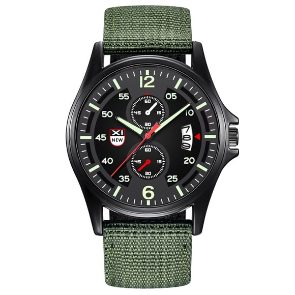 Cameland Montres-Bracelets à Quartz Analogiques pour Hommes en Nylon Militaire avec Date