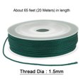 thumbnail image 2 of Unique Bargains 2 Pack Twisted Nylon Twine Thread Beading Cord 1.5mm 20M/65 Feet Extra Strong Braided Nylon String, Dark Green, 2 of 6