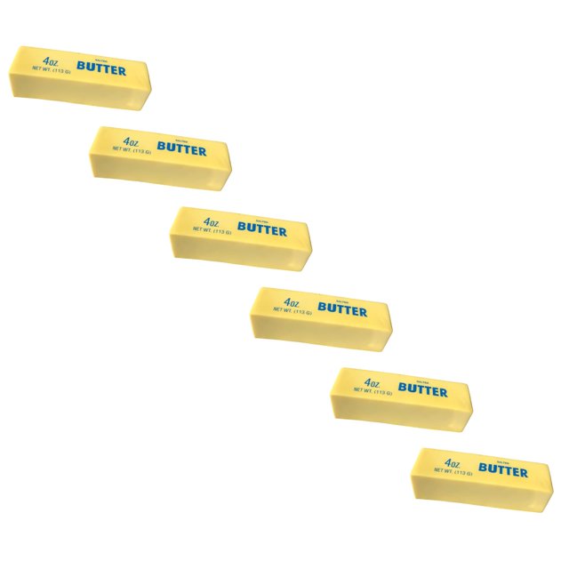 8PCS Funny Novelty ButterStick Slow Rising SqueezeToy Soft ButterShaped Stress Reliefing Anxiety RelaxationSquishies Cute ButterBar Toys Gifts for Birthday PartyFavors ClassroomPrizes 5.12inch