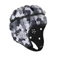 thumbnail image 1 of DYNWAVECA Rugby Helmet Scrum Cap Football Helmet for Goalkeeper Hat Gift Flag Football Black White, 1 of 10