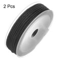 thumbnail image 3 of Unique Bargains 2 Pack Twisted Nylon Twine Thread Beading Cord 3mm 7M/23 Feet Extra Strong Braided Nylon String, Black, 3 of 6