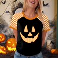 thumbnail image 2 of HUITKMM Chemises Western pour Femmes T-Shirt Graphique d'Halloween pour Femmes à Manches Courtes T-Shirt Décontracté Imprimé Drôle Col Rond Tee pour Fête Tenue Quotidienne Haut Confortable, 2 of 7