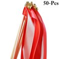 thumbnail image 1 of Bangcool 50PCS Ribbon Wands Decorative Colorful Ribbon Sticks Wedding Party Favors, 1 of 2