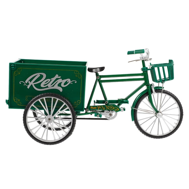 MOVTOTOP Metal Vintage Tricycle Model Retro Tricycle Model Decoration for Home Cabinet Desktop