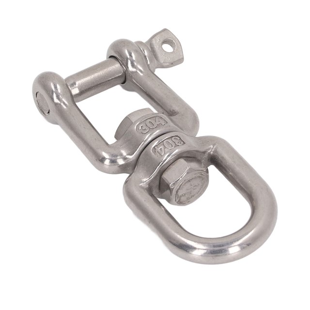 Double Jaw Shackle Professional Heavy Duty 304 Stainless Steel Rolling Shackle Device For Swing Climbing Rope