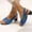 Light Blue, variant on Dvkptbk Square Toe Low Heeled Sandals for Women Low Block Heels Sandals Open Toe Ankle Strap Chunky Heels Slip on Heeled Sandal Mule Heels for Party Wedding Dress Shoes - Summer