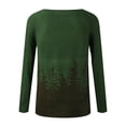 thumbnail image 5 of Tiweut Chandails Décontractés pour Femmes Doublés en Polaire Chandail d'Hiver Manches Longues Col Rond Longueur Moyenne Blouses Patchwork Vert,m, 5 of 5