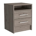 thumbnail image 1 of TUHOME Eter Nightstand  Engineered Wood Nightstands in  Gray, 1 of 8