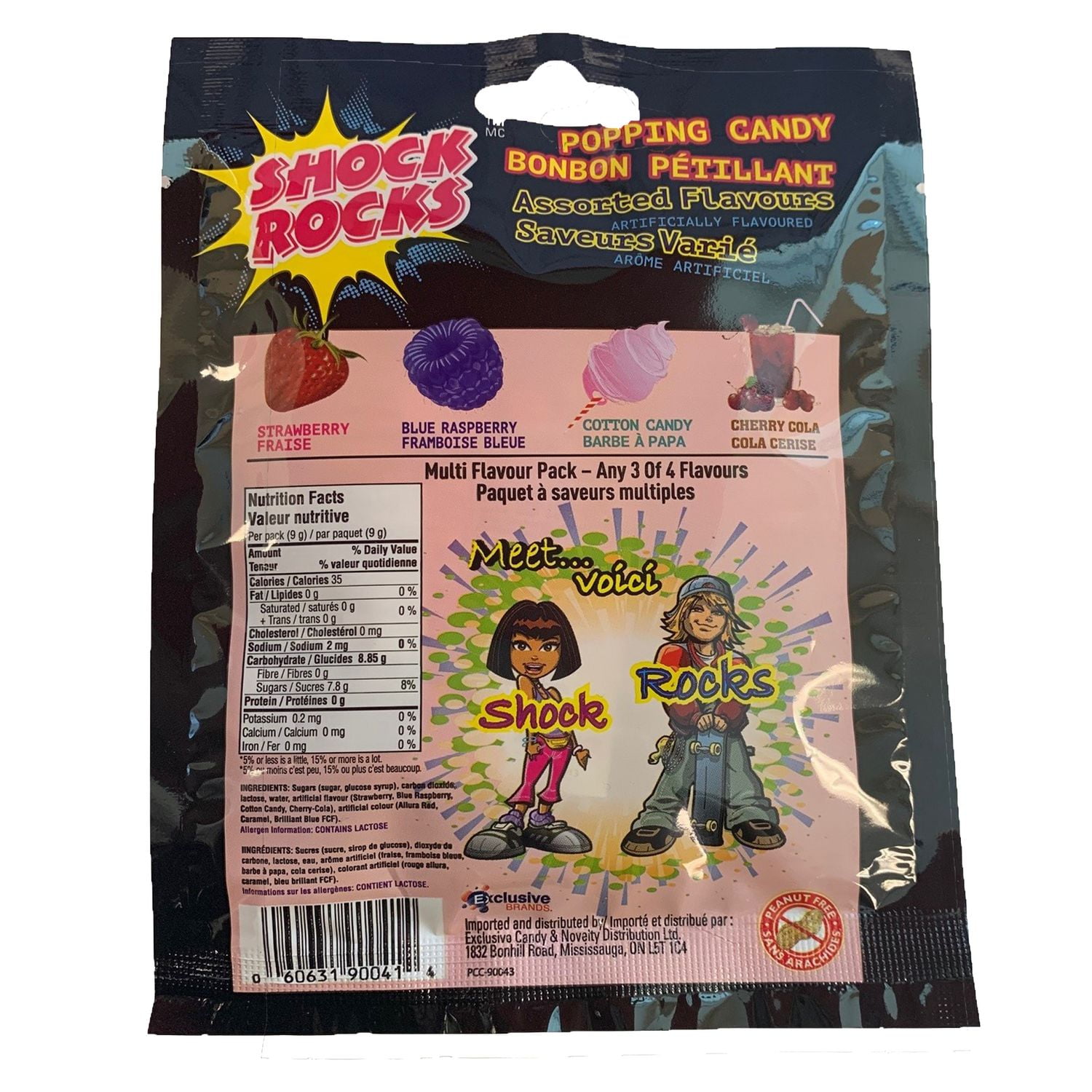 Exclusive Brands Shock Rocks bonbons pétillant 3 Paquets