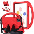 thumbnail image 1 of For Teclast M50HD M50 Pro HD 2023 10.1" Tablet PC Case Kids Safety Shockproof EVA Foam Portable Cover with Rear Kickstand Case with Strap-RD Teclast M50, 1 of 6