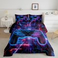 thumbnail image 2 of Erosebridal Video Game Bedding Twin Comforter Set,Gradient Geometric Down Comforter,Gamepads Bedroom Decor,Reversible,Lightweight,2 Piece, 2 of 7