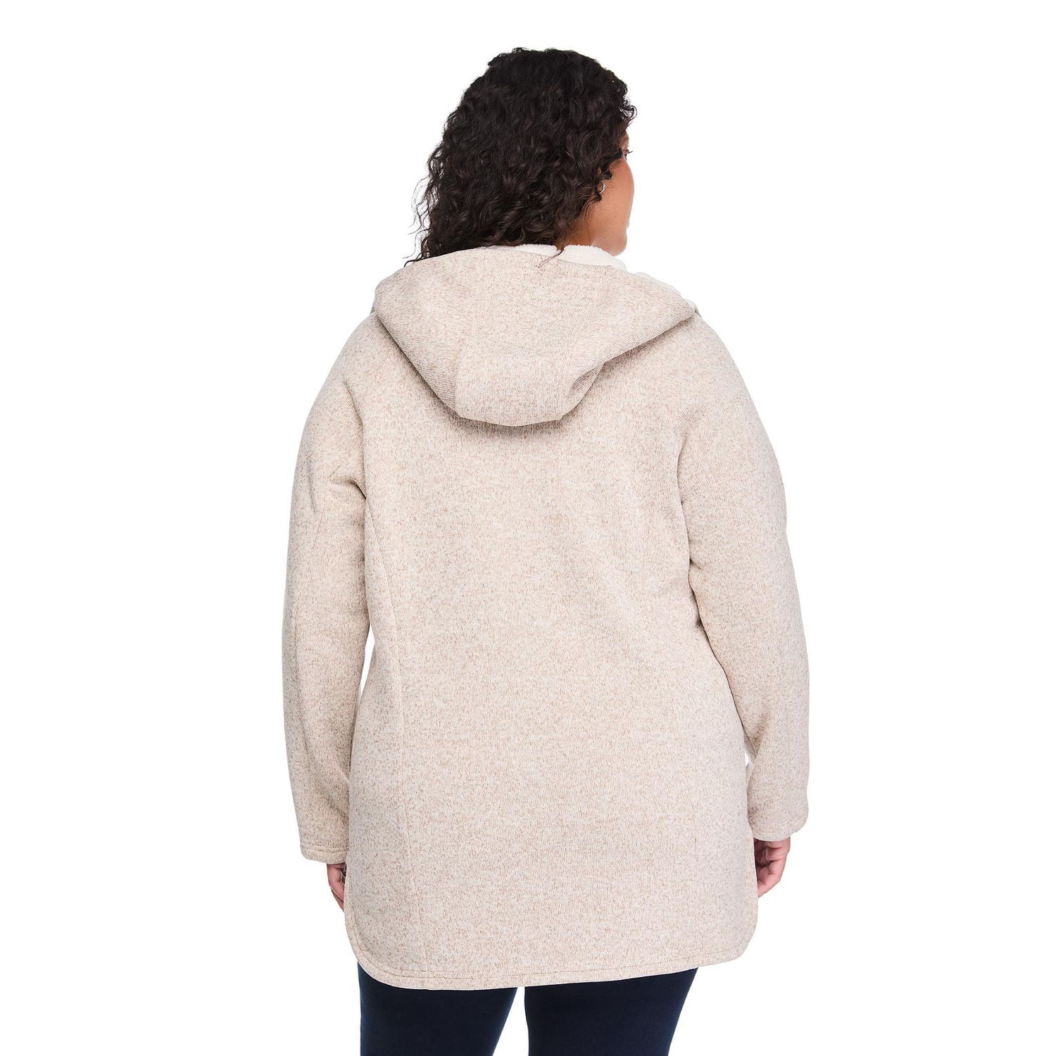 George Women's Plus Faux Shearling Zip Up Jacket