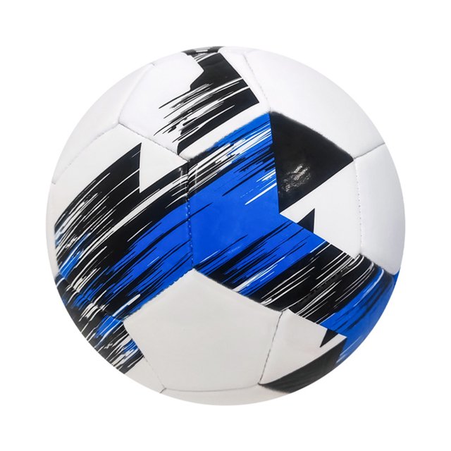 Youkk Match-Ready Size 5 Soccer Ball For Training Sessions Soft PVC Cover For Smooth Handling Football White blue
