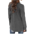 thumbnail image 3 of UPPADA Long Button Down Cardigans for Women Dressy Cardigan Open Front Sweater Open Back Sweatshirts with Pockets Dark Gray,XL, 3 of 6