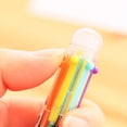 thumbnail image 5 of 4pcs Plastic Transparent Ballpoint Pen, With Vibrant Color Ink, Student Stationery Ballpoint Pen, Back To School Supplies - Add Color To Your Writing!, 5 of 5