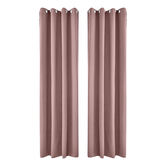 Maplenight Blackout Curtains 63 Inch Long for Bedroom and Living Room Light Blocking, Energy Efficient, Noise Reducing, Scandinavian Style with Teal Border 1 Panel Pink