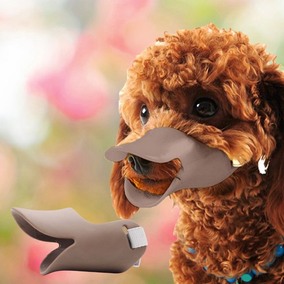 Riforla Duckb.ill Muzzle for Dogs Duckb.ill Muzzle Large Small Dog Muzzle Duckb.ill Billed Cute Dog Mouth Cover Small Dog Muzzles to Biting Dog Muzzles to Biting Yellow Pet accessories