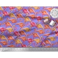 thumbnail image 2 of Soimoi Moss Georgette Fabric Flamingo Bird Print Sewing Fabric Yard 42 Inch Wide, 2 of 3