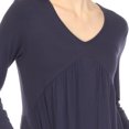 thumbnail image 4 of White Mark Tunique à Manches 3/4 pour Femmes, Taille Empire, Col en V, 4 of 6