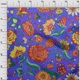 thumbnail image 3 of oneOone Polyester Spandex Blue Fabric Asian Chinese Flower Craft Projects Decor Fabric Printed By The Yard 56 Inch Wide, 3 of 4