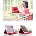 thumbnail image 3 of Étui Pivotant à Rotation à 360° pour Apple iPad Pro 13 Pouces 2024, Support à Angles Multiples, Couverture en Cuir PU, Réveil Automatique avec Sangle Élastique de Protection - Rouge, 3 of 5