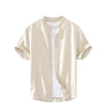 thumbnail image 1 of Timegard Womens Summer Tops Plus Size Short Sleeve Button down Lightweight Casual Tops Basic Shirts, 1 of 5