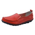 thumbnail image 1 of B91xZ Mocassin Pointu pour Femmes Confortable Ultraléger Bateau Chaussures Décontractées avec Support Arth, Rouge 8, 1 of 5